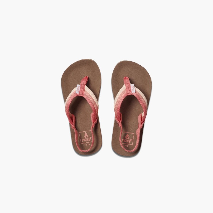 Footwear * | Reef Kids Sandals Girls Little Ahi Beach Raspberry (Ras)