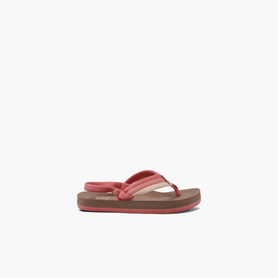 Footwear * | Reef Kids Sandals Girls Little Ahi Beach Raspberry (Ras)