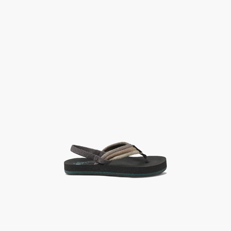 Footwear * | Reef Kids Sandals Little Ahi Beach Khaki Grey (Khg)