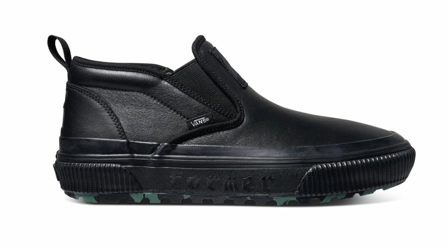 Footwear * | Vans Mens Shoes Vans X Former Mid Slip Mte-1 Black/Green (Yj7)