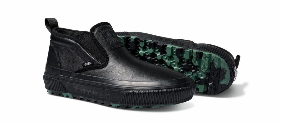 Footwear * | Vans Mens Shoes Vans X Former Mid Slip Mte-1 Black/Green (Yj7)