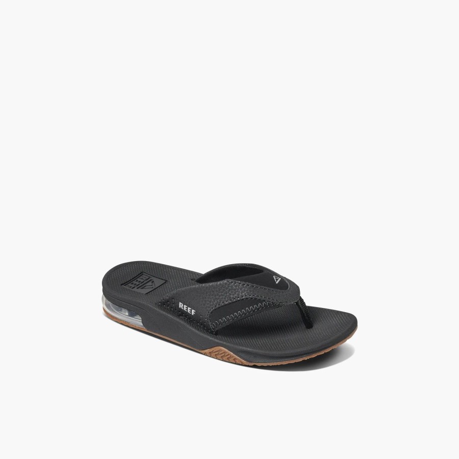 Footwear * | Reef Kids Sandals Fanning Black/Silver