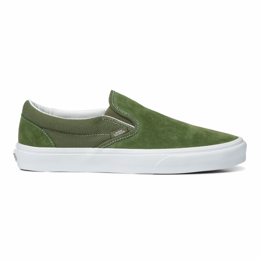 Footwear * | Vans Shoes Textured Classic Slip-On Chive (E02)