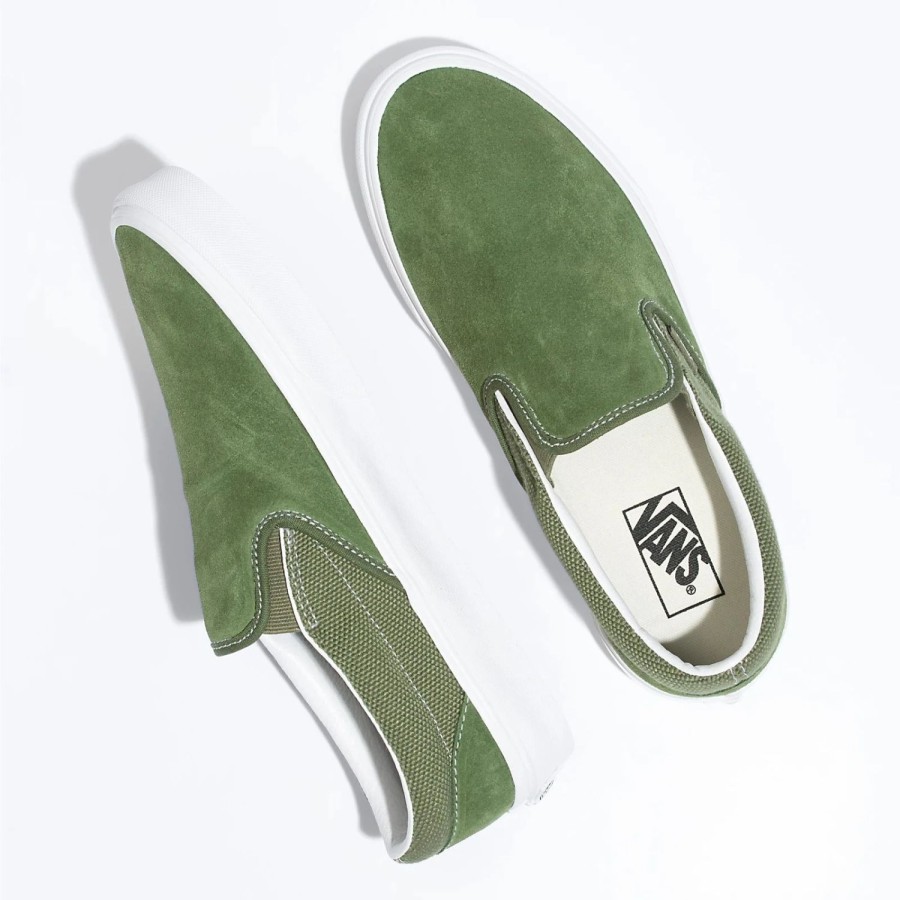 Footwear * | Vans Shoes Textured Classic Slip-On Chive (E02)