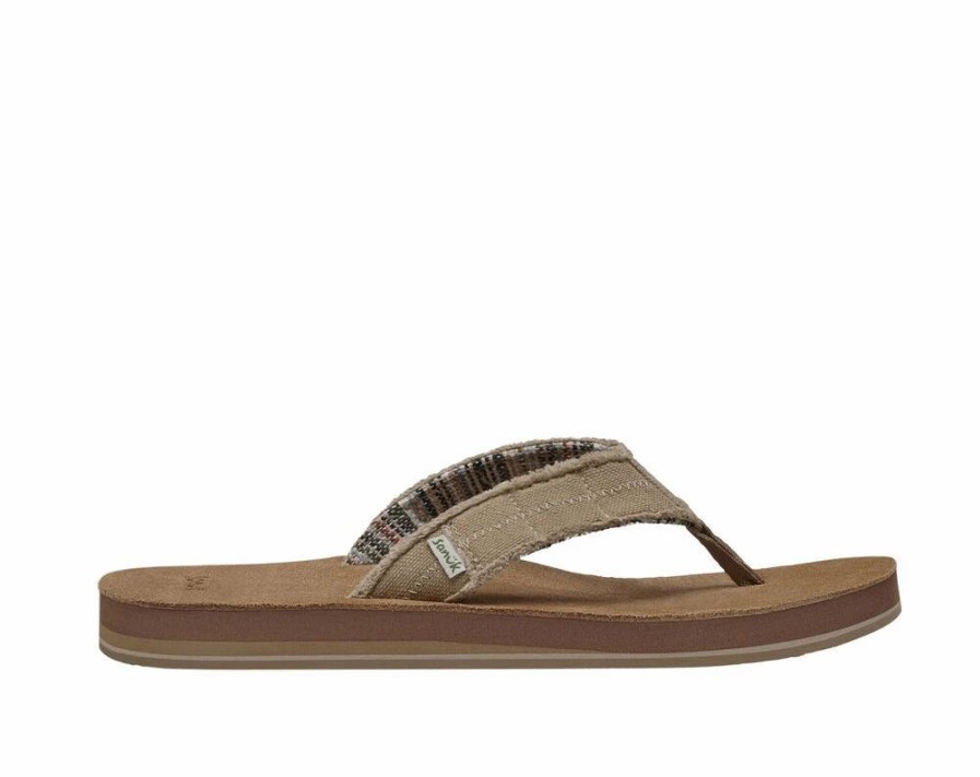 Footwear * | Sanuk Mens Sandals Fraid Not St Natural (Nat)