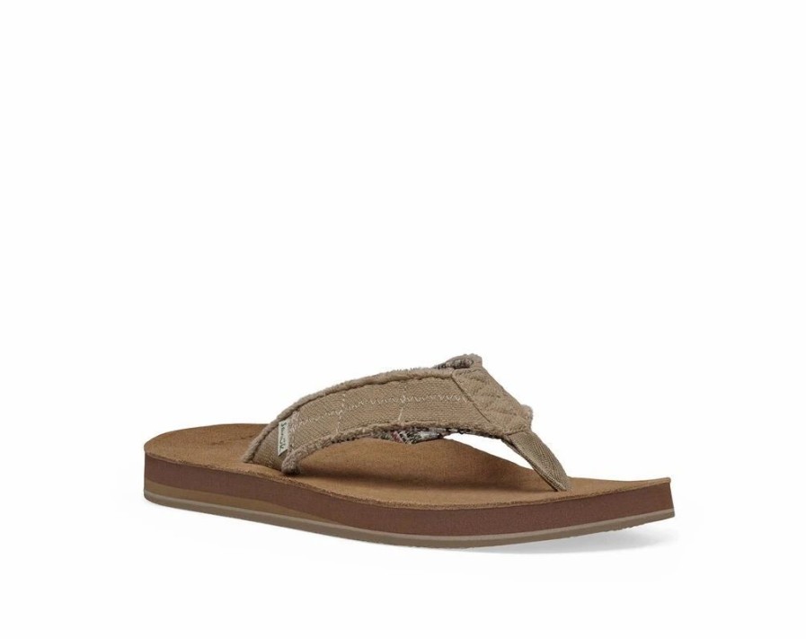 Footwear * | Sanuk Mens Sandals Fraid Not St Natural (Nat)