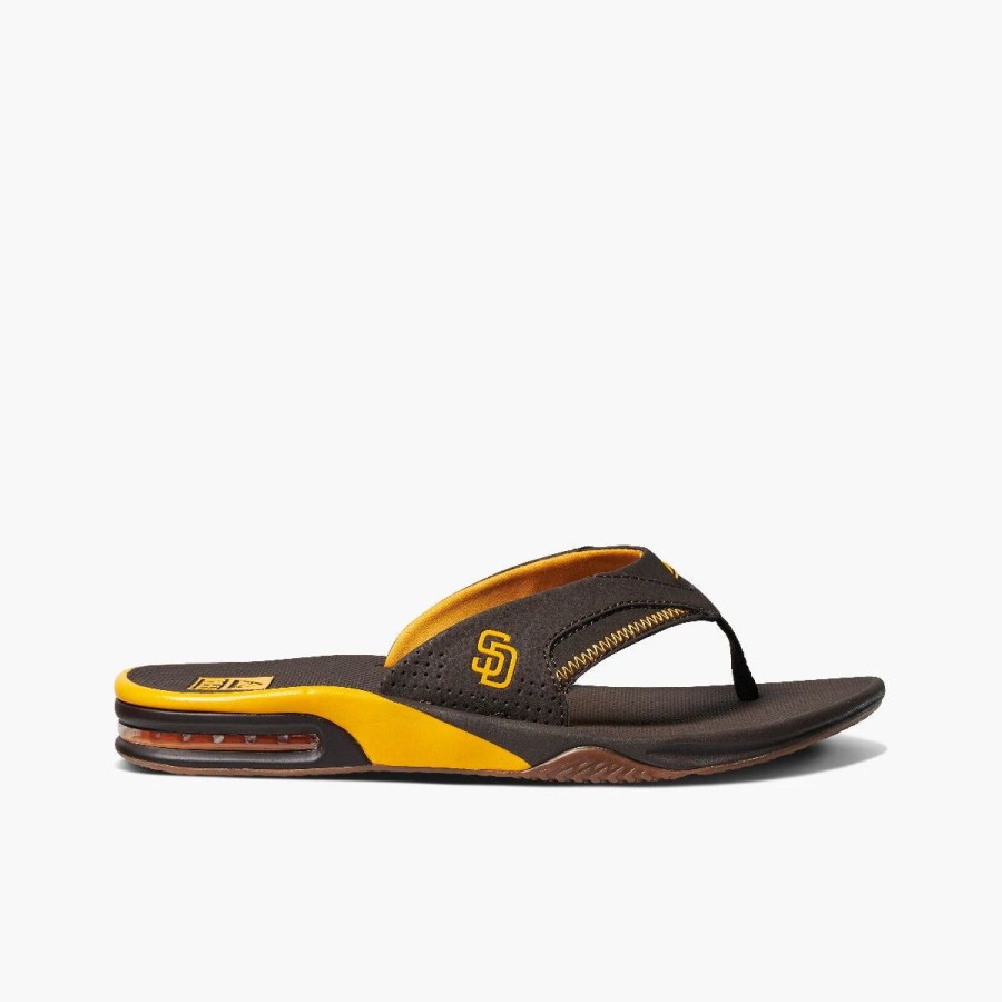 Footwear * | Reef Mens Sandals Fanning X Mlb Padres Padres (Bro)