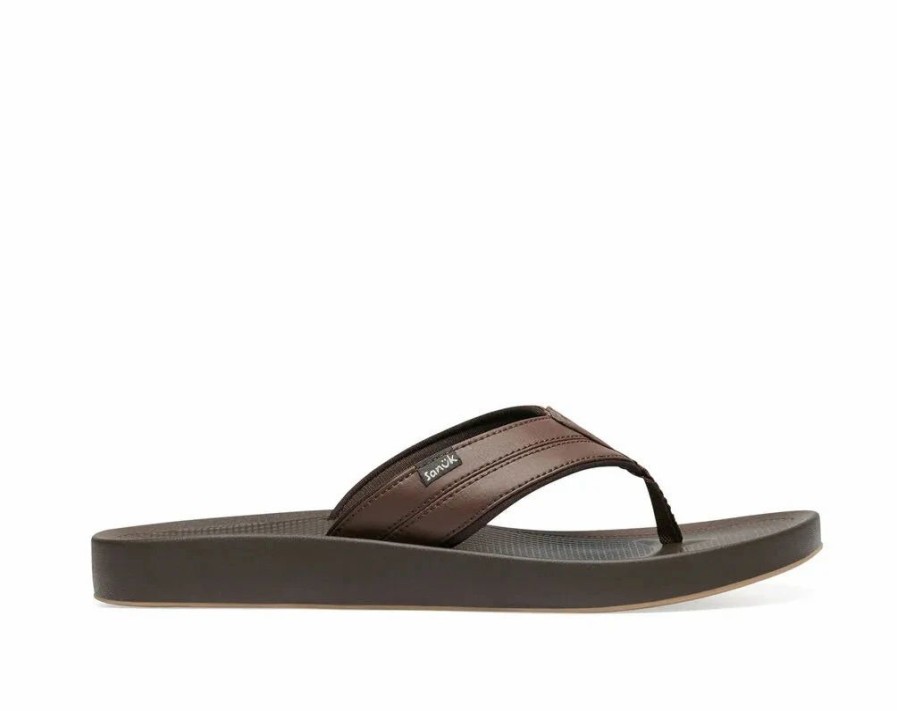 Footwear * | Sanuk Mens Sandals Cosmic Yoga Mat Brown (Brn)