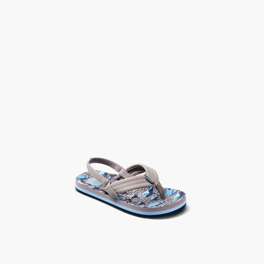 Footwear * | Reef Kids Sandals Little Boys Little Ahi Tan Sharks