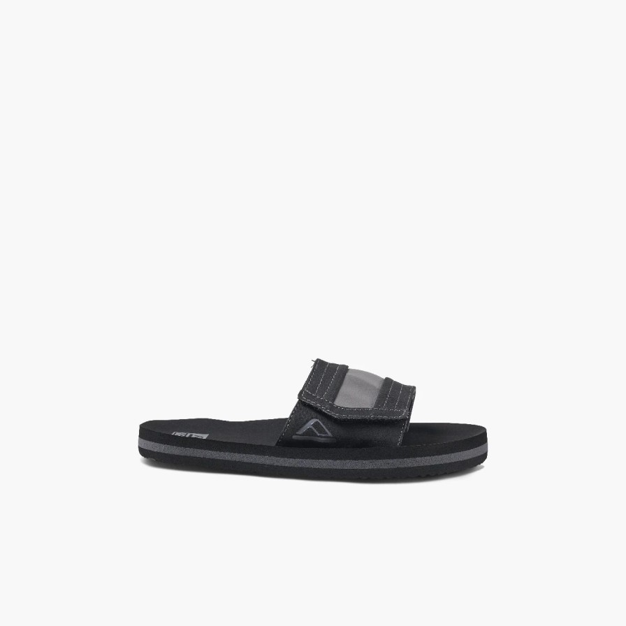 Footwear * | Reef Kids Sandals Ahi Slide Black (Bla)