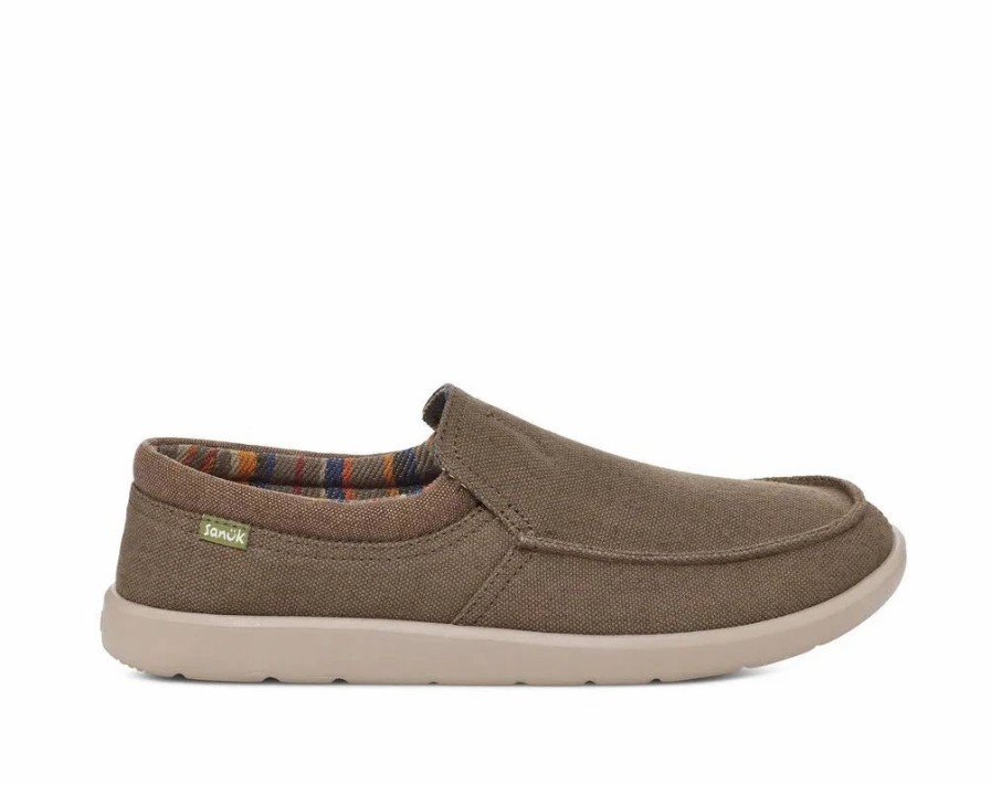 Footwear * | Sanuk Mens Shoes Sidewalk Surfers Lite Sl Brown (Brn)