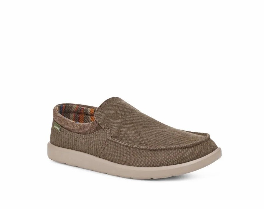 Footwear * | Sanuk Mens Shoes Sidewalk Surfers Lite Sl Brown (Brn)