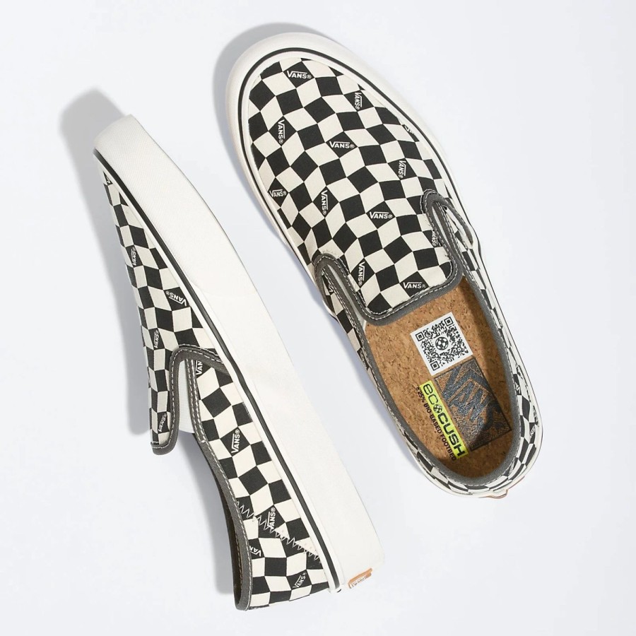 Footwear * | Vans Shoes Slip-On Vr3 Sf Checkerboard Black/Marshmallow (1Kp)