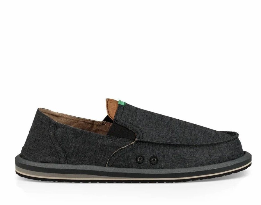 Footwear * | Sanuk Mens Shoes Pick Pocket Hemp Black (Blk)