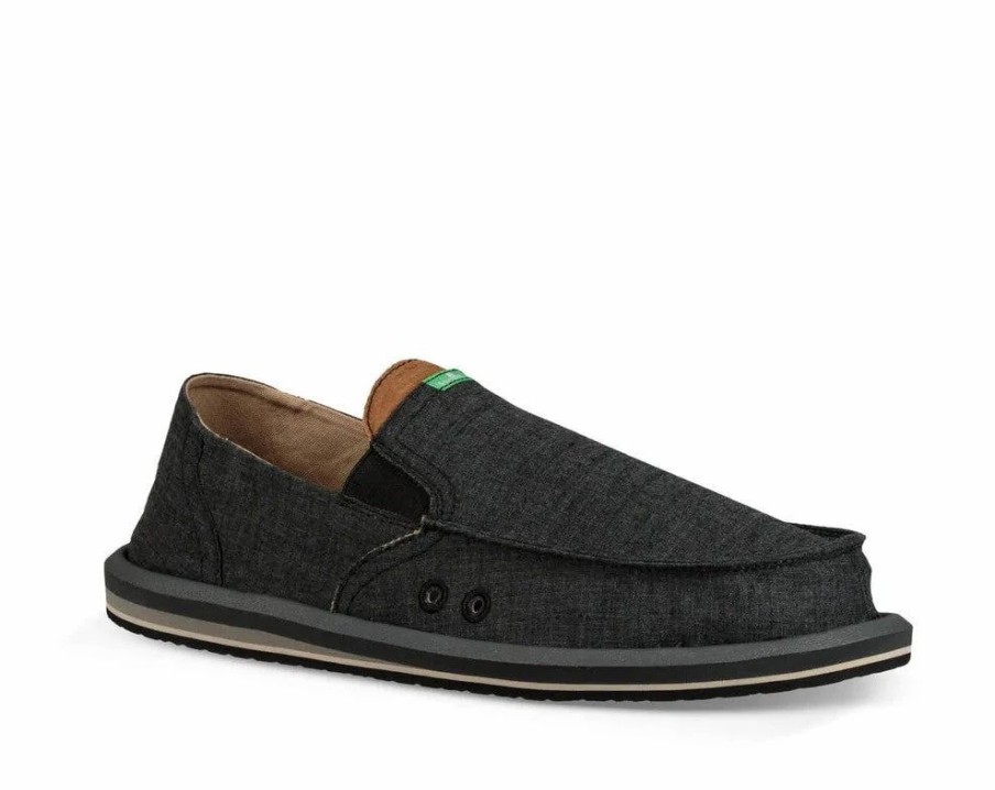 Footwear * | Sanuk Mens Shoes Pick Pocket Hemp Black (Blk)