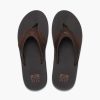 Footwear * | Reef Mens Sandals Leather Fanning Dark Brown (Dab)