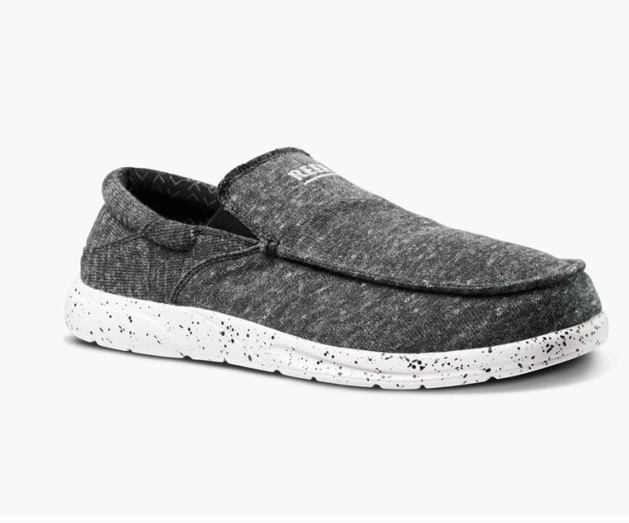 Footwear * | Reef Mens Shoes Cushion Coast Slip On Black/White (Blk/Wht)