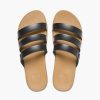 Footwear * | Reef Womens Sandals Cushion Ruby Slides Black/Tan (Blk/Tan)