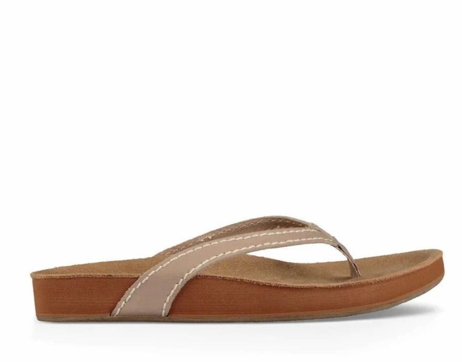 Footwear * | Sanuk Womens Sandals She Loungy Leather Natural (Nat)