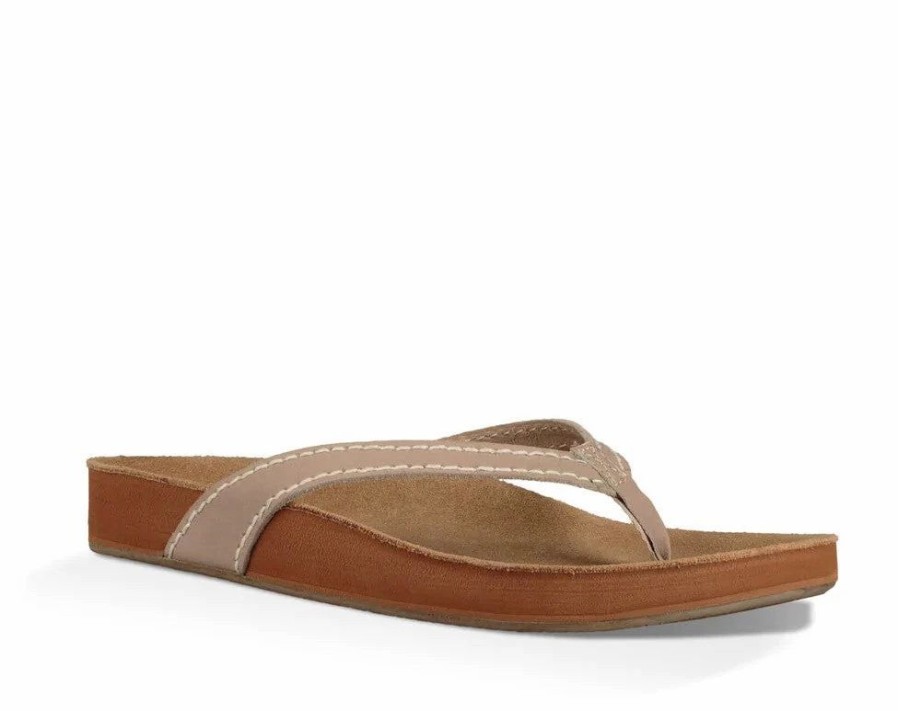 Footwear * | Sanuk Womens Sandals She Loungy Leather Natural (Nat)