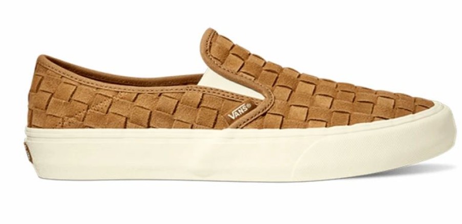 Footwear * | Vans Shoes Slip-On Vr3 Sf Leather Weave Chipmunk (Gwt)