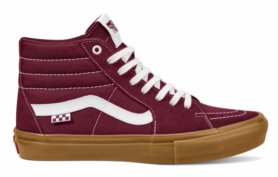 Footwear * | Vans Mens Shoes Skate Sk8-Hi Port/Gum (K10)