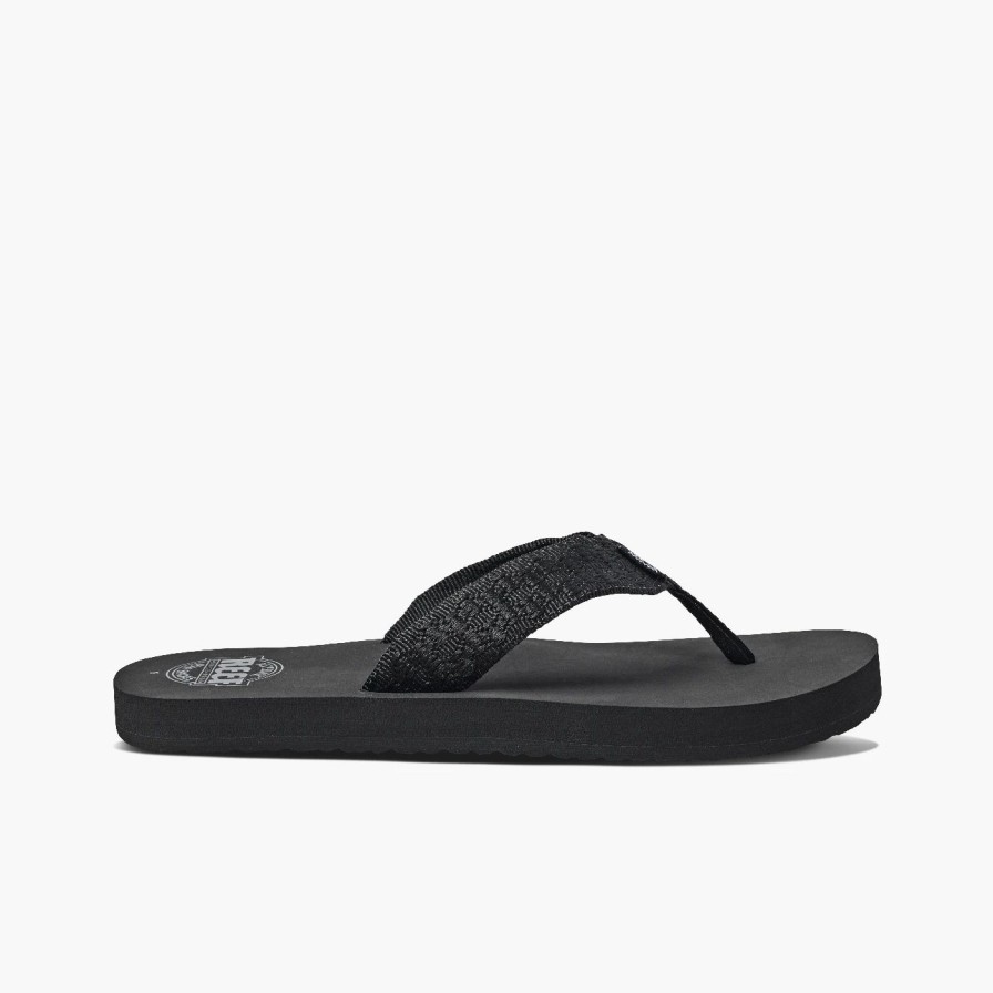 Footwear * | Reef Mens Sandals Smoothy Black (Bla)