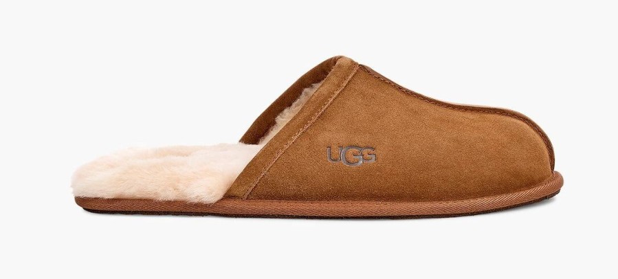 Footwear * | Ugg Mens Slipper Scuff Chestnut