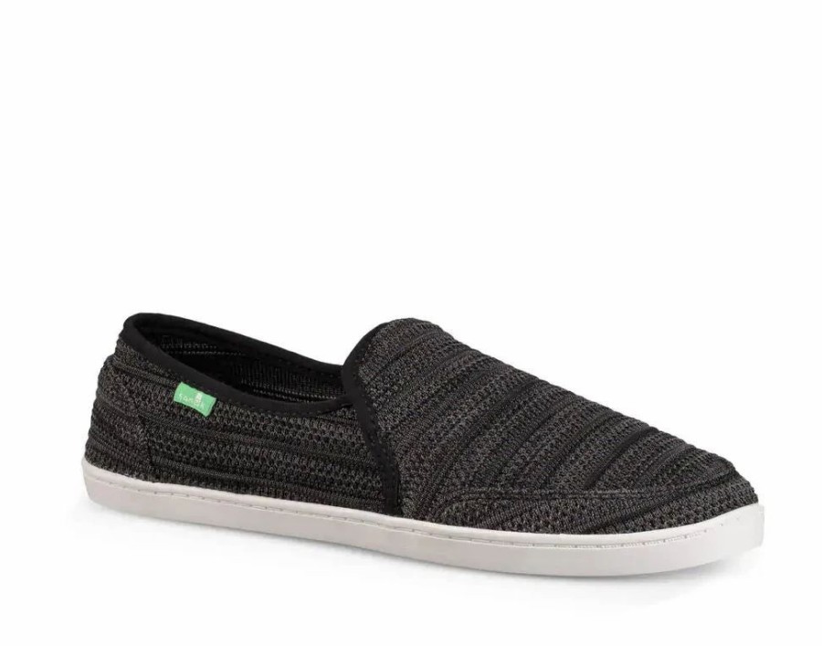 Footwear * | Sanuk Womens Shoes Pair O Dice Yew-Knit Black (Blk)