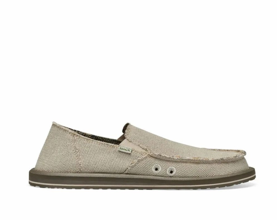 Footwear * | Sanuk Mens Shoes Hemp Casual Slip-On Natural (Nat)