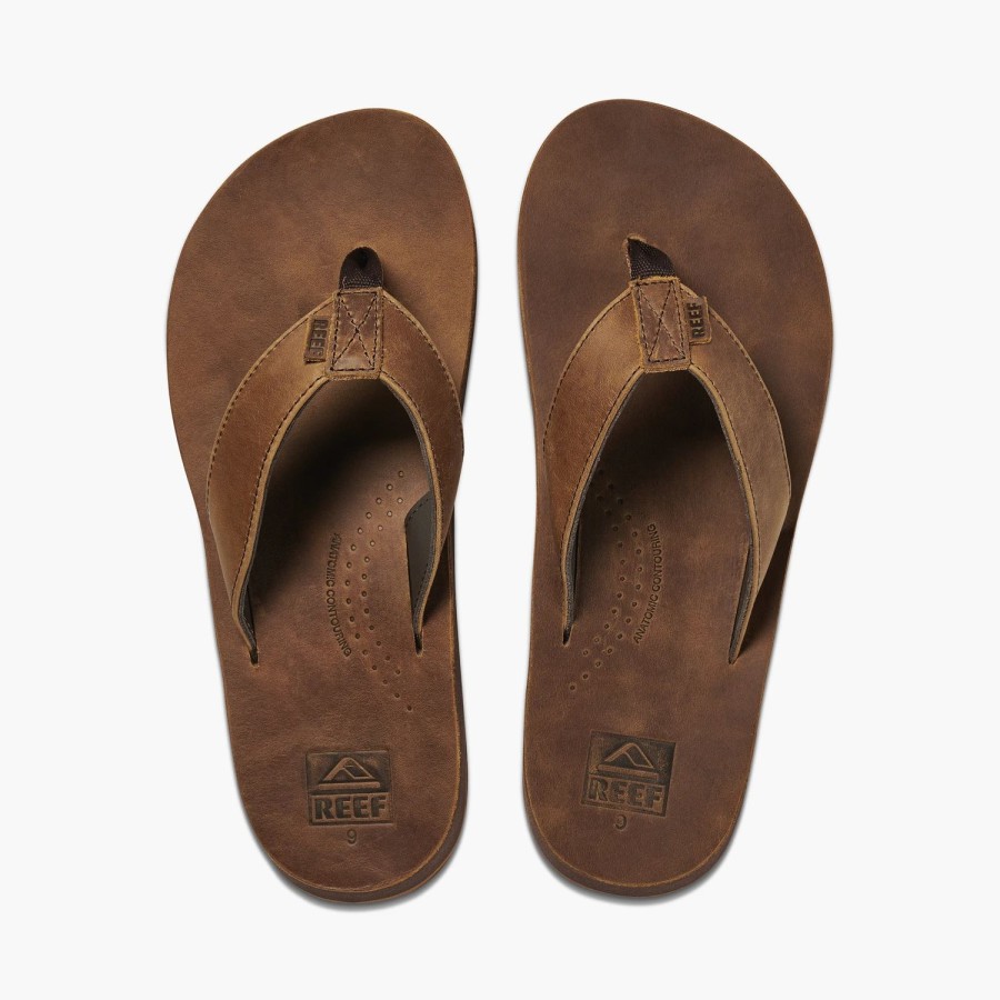 Footwear * | Reef Mens Sandals Drift Classic Leather Brown