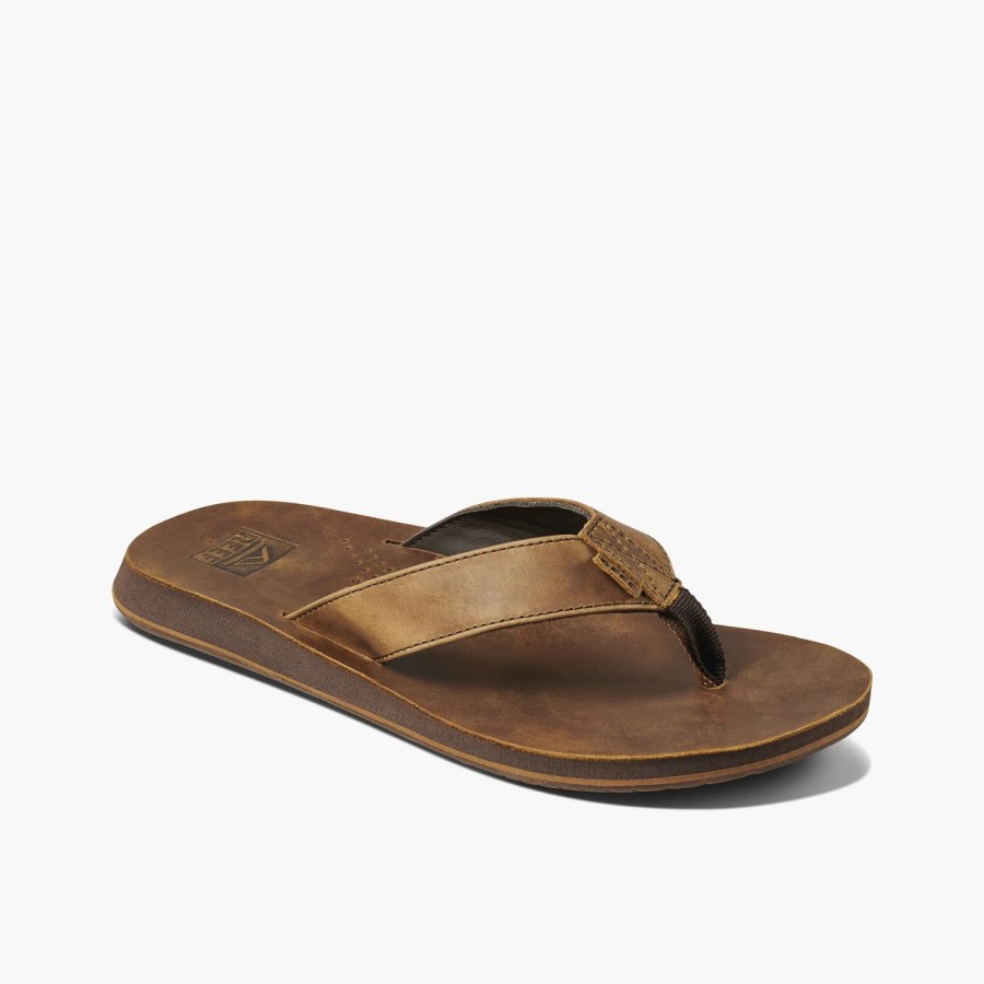 Footwear * | Reef Mens Sandals Drift Classic Leather Brown