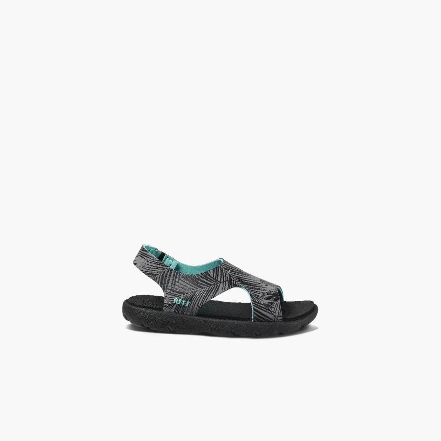 Footwear * | Reef Kids Sandals Little Reef Beachy Black (Bla)