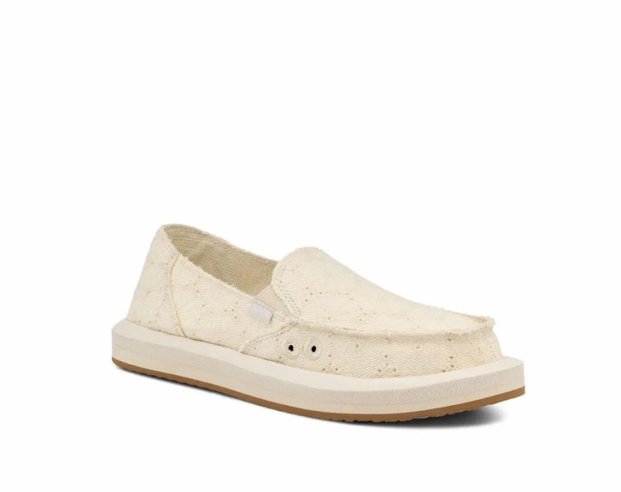 Footwear * | Sanuk Womens Shoes Donna St Daisy Lace White (Wht)