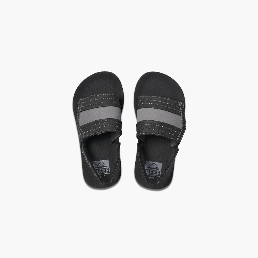 Footwear * | Reef Kids Sandals Little Ahi Slide Black (Bla)