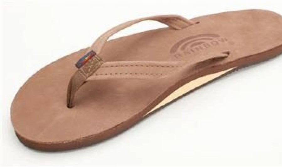 Footwear * | Rainbow Womens Sandals Single Layer Narrow Premium Leather