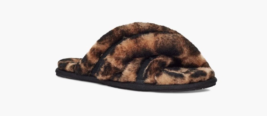 Footwear * | Ugg Womens Slippers Scuffita Panther Print Butterscotch