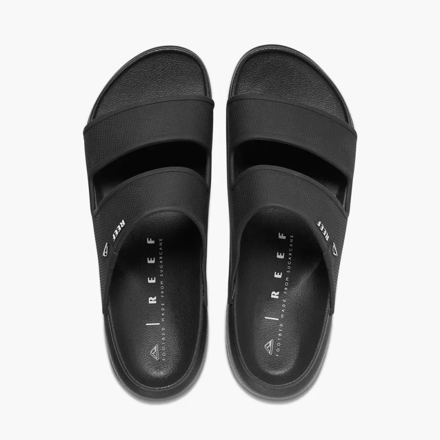 Footwear * | Reef Mens Sandals Oasis Double Up Slides Black