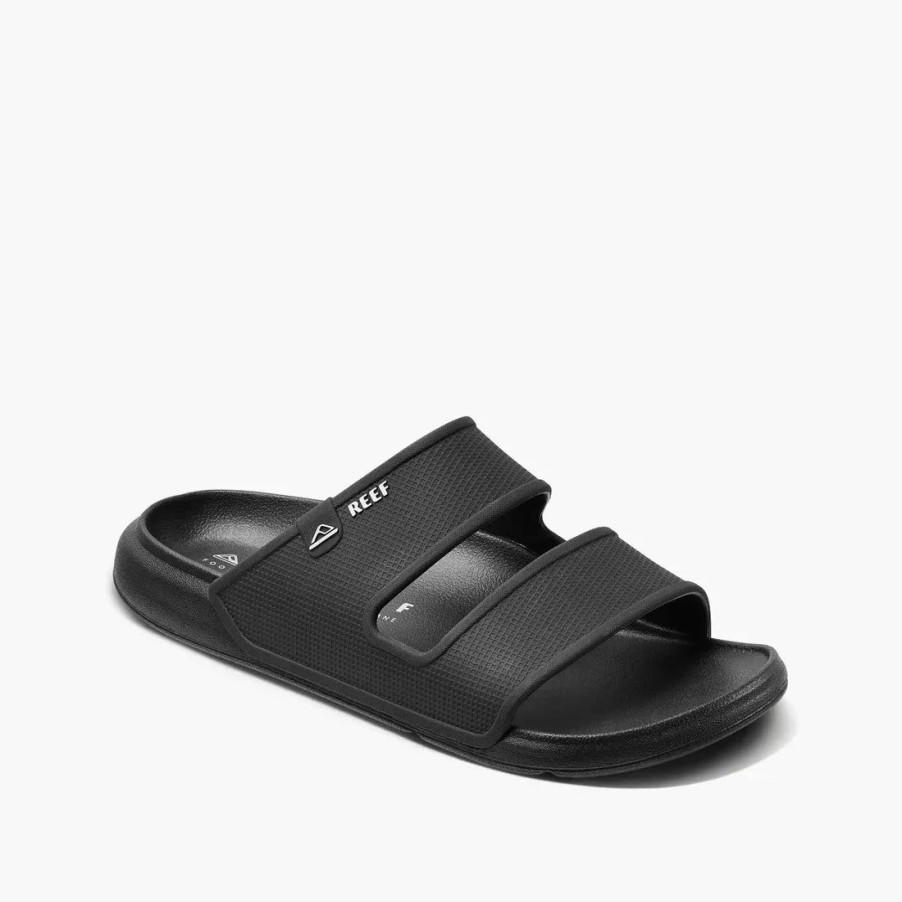 Footwear * | Reef Mens Sandals Oasis Double Up Slides Black