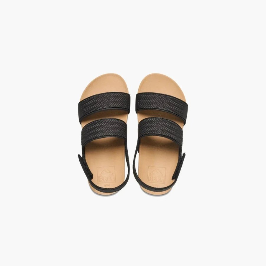 Footwear * | Reef Kids Sandals Girls Water Vista Black/Tan