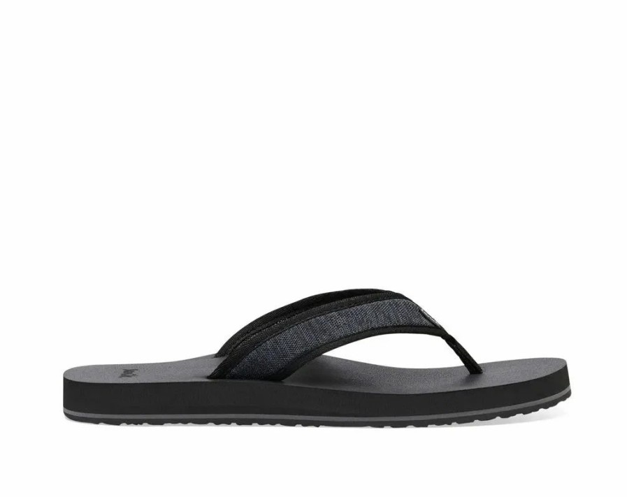 Footwear * | Sanuk Mens Sandals Ziggy Mesh Black (Blk)