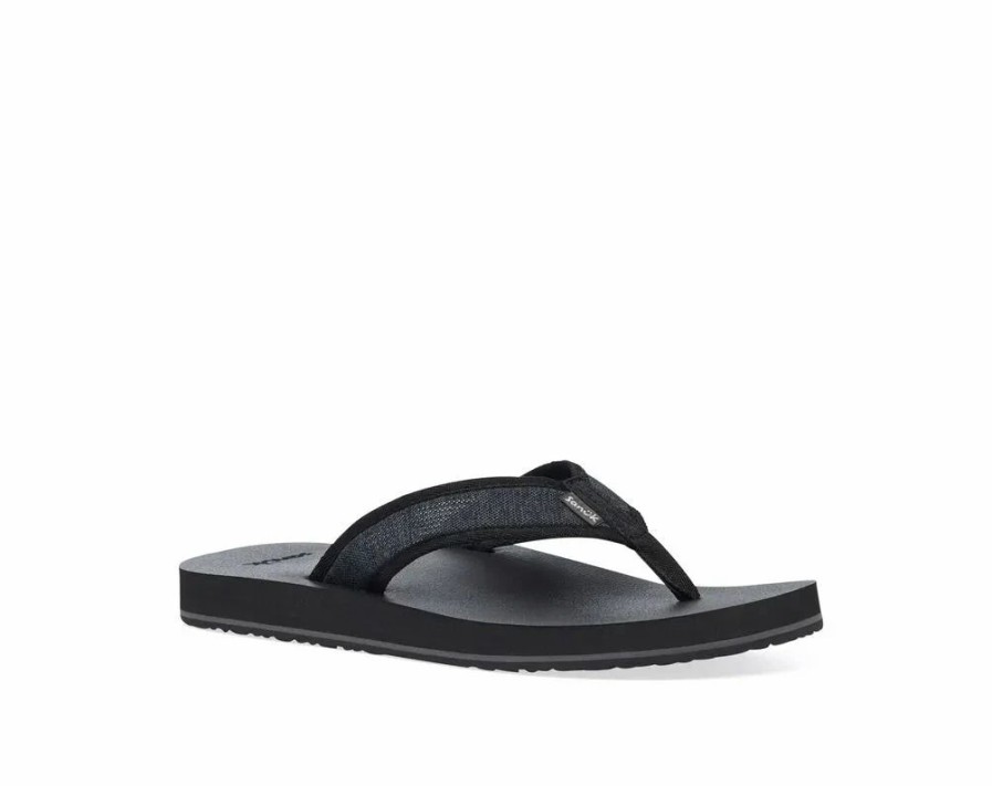 Footwear * | Sanuk Mens Sandals Ziggy Mesh Black (Blk)