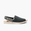 Footwear * | Reef Womens Shoes Escape Sling Woven Black/ Cream (Kcr)