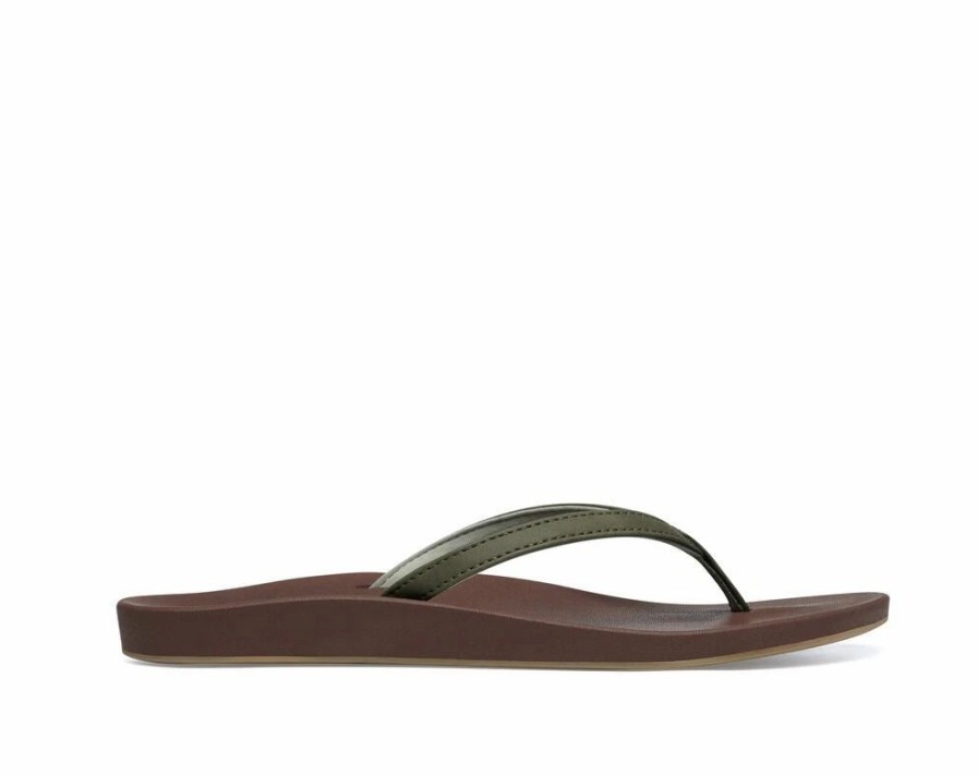 Footwear * | Sanuk Womens Sandals Cosmic Yoga Joy Burnt Olive (Btol)