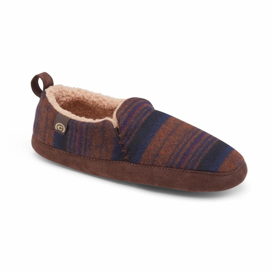 Footwear * | Cobian Mens Slipper Borrego Moccasin Brown (Brn)