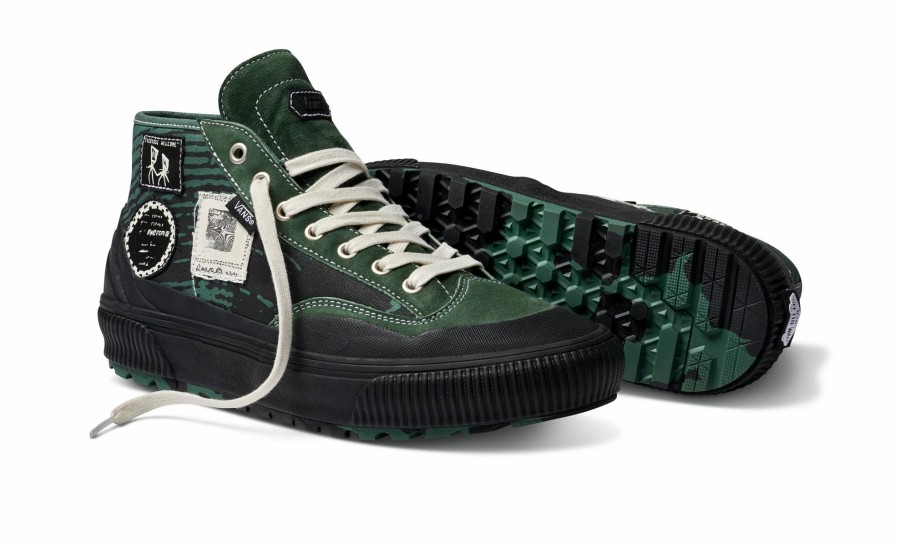 Footwear * | Vans Mens Shoes Vans X Former Destruct Mid Mte-1 Green (Grn)